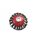 Kartáč kotoučový MASTERTOOL drátěný kruhový - pletený drát Ø 100 mm М14 19-8010