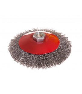 Kartáč kotoučový MASTERTOOL drátěný kruhový - rýhovaný drát Ø 125 mm М14 19-8212