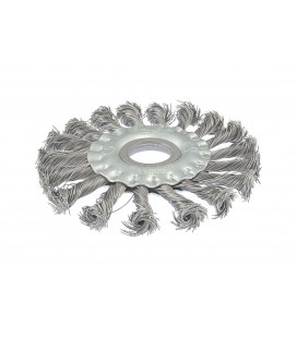 Kartáč kotoučový MASTERTOOL drátěný boční - pletený drát Ø 115*22, 2 mm 19-9011