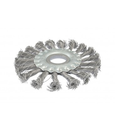 Kartáč kotoučový MASTERTOOL drátěný boční - pletený drát Ø 115*22, 2 mm 19-9011