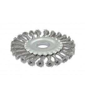 Kartáč kotoučový MASTERTOOL drátěný boční - pletený drát Ø 125*22, 2 mm 19-9012