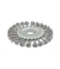 Kartáč kotoučový MASTERTOOL drátěný boční - pletený drát Ø 125*22, 2 mm 19-9012