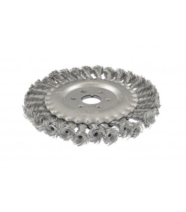 Kartáč kotoučový MASTERTOOL drátěný boční - pletený drát Ø 150*22, 2 mm 19-9015
