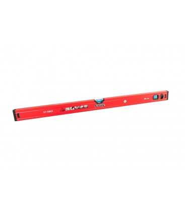 Vodováha stavební hliníková MASTERTOOL PROFI 80 cm 2 libely 0, 5 mm/m 0, 03° výklenek pro montáž na potrubí 37-0803