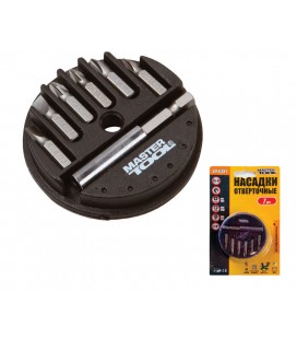 Bity šroubovací MASTERTOOL 25 mm 1/4" s držákem sada 7 ks 40-0381