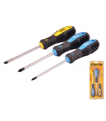 Šroubováky sada MASTERTOOL 3 ks PH1*100/PH2*100/SL5*100 40-1504