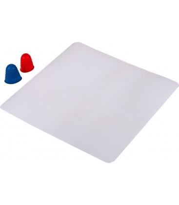 Sada pro práci s lepicí pistolí MASTERTOOL - podložka 20*20 cm, 2 náprstky 42-0161