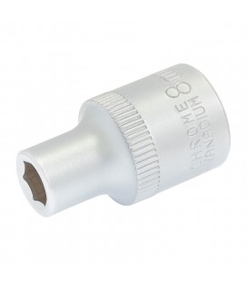 Hlavice nástrčná 6-hranná MASTERTOOL 1/2" 8 mm L 40 mm CRV 78-0008