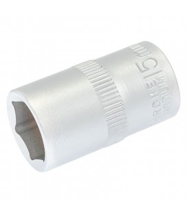 Hlavice nástrčná 6-hranná MASTERTOOL 1/2" 15 mm L 40 mm CRV 78-0015