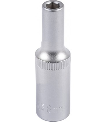 Hlavice nástrčná prodloužená 6-hranná MASTERTOOL 1/2" 8 mm L 78 mm CRV 78-0508