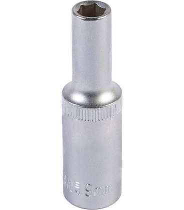 Hlavice nástrčná prodloužená 6-hranná MASTERTOOL 1/2" 9 mm L 78 mm CRV 78-0509