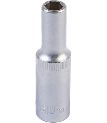 Hlavice nástrčná prodloužená 6-hranná MASTERTOOL 1/2" 10 mm L 78 mm CRV 78-0510