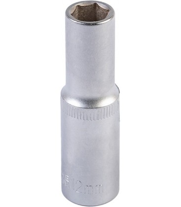 Hlavice nástrčná prodloužená 6-hranná MASTERTOOL 1/2" 12 mm L 78 mm CRV 78-0512