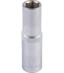 Hlavice nástrčná prodloužená 6-hranná MASTERTOOL 1/2" 14 mm L 78 mm CRV 78-0514