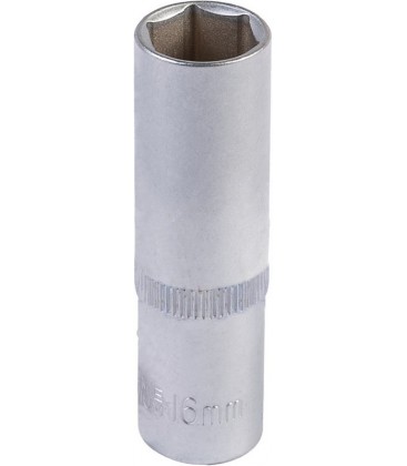 Hlavice nástrčná prodloužená 6-hranná MASTERTOOL 1/2" 16 mm L 78 mm CRV 78-0516