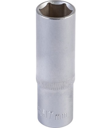 Hlavice nástrčná prodloužená 6-hranná MASTERTOOL 1/2" 17 mm L 78 mm CRV 78-0517