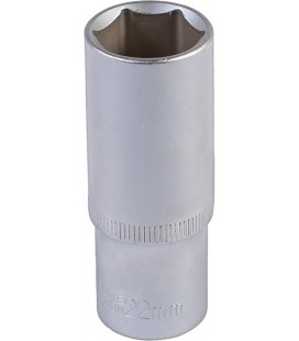 Hlavice nástrčná prodloužená 6-hranná MASTERTOOL 1/2" 22 mm L 78 mm CRV 78-0522