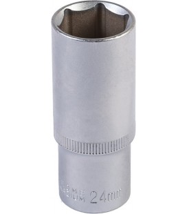 Hlavice nástrčná prodloužená 6-hranná MASTERTOOL 1/2" 24 mm L 78 mm CRV 78-0524