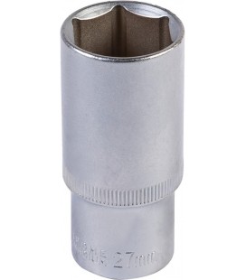 Hlavice nástrčná prodloužená 6-hranná MASTERTOOL 1/2" 27 mm L 78 mm CRV 78-0527