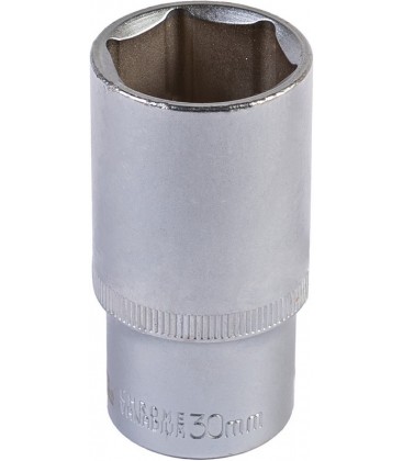 Hlavice nástrčná prodloužená 6-hranná MASTERTOOL 1/2" 30 mm L 78 mm CRV 78-0530