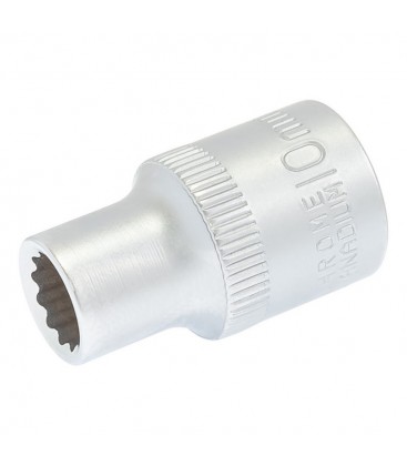 Hlavice nástrčná 12hranná MASTERTOOL 1/2" 10 mm L 40 mm CRV 78-0610