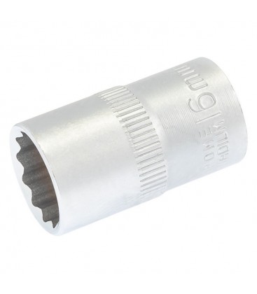 Hlavice nástrčná 12hranná MASTERTOOL 1/2" 16mm L 40mm CRV 78-0616