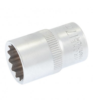 Hlavice nástrčná 12hranná MASTERTOOL 1/2" 17 mm L 40 mm CRV 78-0617