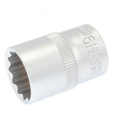Hlavice nástrčná 12hranná MASTERTOOL 1/2" 19 mm L 40 mm CRV 78-0619