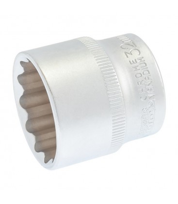 Hlavice nástrčná 12hranná MASTERTOOL 1/2" 32 mm L 43 mm CRV 78-0632