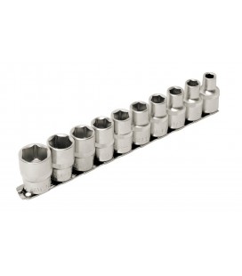 Sada hlavic nástrčných MASTERTOOL 1/2" 8-19 mm L 40 mm CRV, 10 ks 78-1210