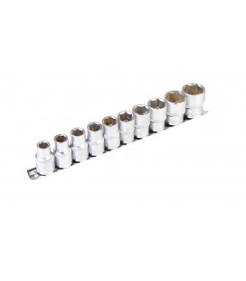 Sada hlavic nástrčných MASTERTOOL 1/2" 10-24 mm L 40 mm CRV, 10 ks 78-1211