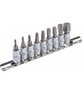 Sada bitů MASTERTOOL 1/4" TORX T10-T60, 9dílná (T10/15/20/27/30/40/45/50/60) 78-1400