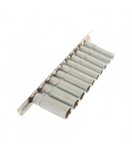 Sada hlavic hlavic nástrčných prodloužených MASTERTOOL 1/4" 4-13 mm L 48 mm CRV, 10 ks 78-1411
