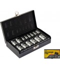 Sada hlavic nástrčných MASTERTOOL 1/4" E4-E10 1/2" E10-E22 14 ks v kovovém kufříku 78-1414