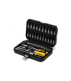 Sada hlavic nástrčných MASTERTOOL 4-14 mm CRV ráčna 72Т 47 ks 78-2047