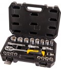 Sada hlavic nástrčných MASTERTOOL 1/2" 10-32 mm CRV ráčna 72Т 21 ks 10-32 mm CRV ráčna 72Т 21 ks 78-4021