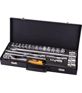 Sada hlavic nástrčných MASTERTOOL PROFI 32 mm CRV ráčna 72Т 24 ks 78-4124