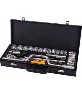 Sada hlavic nástrčných MASTERTOOL PROFI 32 mm CRV ráčna 72Т 24 ks 78-4125