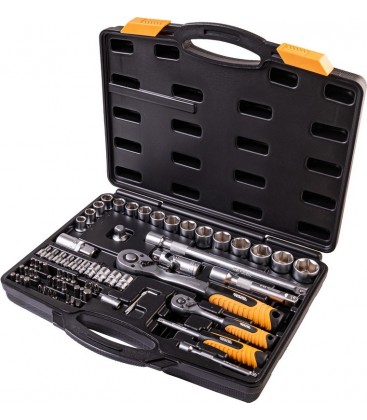 Sada hlavic nástrčných MASTERTOOL PROFI 1/4" - 1/2" CRV ráčna 72Т 72 ks - 1/2" CRV ráčna 72Т 72 ks CRV ráčna 72Т 72 ks 78-5072-P