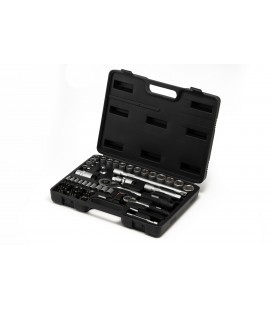 Sada nástrčných hlavic MASTERTOOL 1/4" - 1/2" CrV ráčna 24Т 72 ks 78-7072