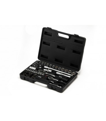 Sada nástrčných hlavic MASTERTOOL 1/4" - 1/2" CrV ráčna 24Т 72 ks 78-7072