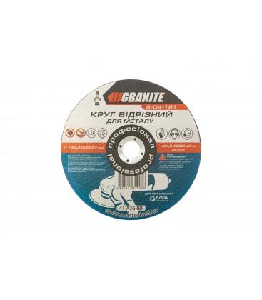 Kotouč řezný na kov GRANITE 180*2, 0*22, 2 mm 8-04-181