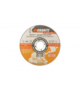 Kotouč řezný na kov a nerez GRANITE PROFI +30 125*1, 6*22, 2 mm 8-06-121