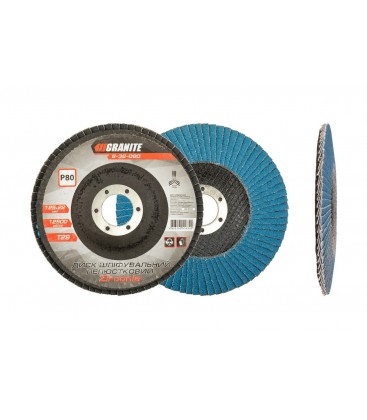 Kotouč brusný lamelový GRANITE ZIRCONIA Т29 P80 125*22 mm 8-32-080