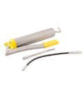 Pistole mazací ruční MASTERTOOL maznice 500 ml, ohebná hadice, ohnutá mazací trubice 81-8801