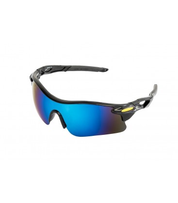 Brýle ochranné MASTERTOOL SPORTLINE BLUE MIRROR panoramatická čočka, protiskluzové bočnice 82-0011