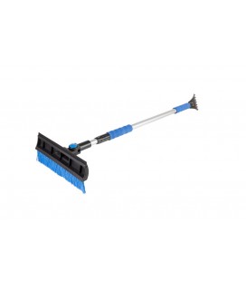 Auto kartáč na sníh MASTERTOOL se škrabkou na led 100 mm, stěrka na okna, teleskopická hliníková rukojeť 950-1520 mm, rotační 84