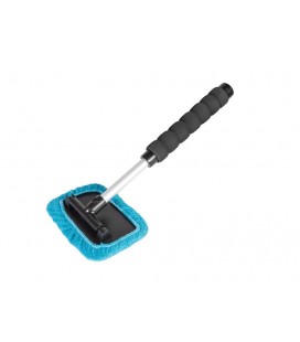 Kartáč na mytí skla auta MASTERTOOL s mikrovláknem110*150 mm teleskopická hliníková rukojeť 330-445 mm 84-0014