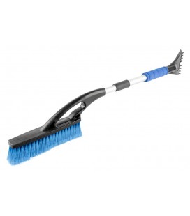 Auto kartáč na sníh MASTERTOOL se škrabkou na led 100 mm, stěrka na okna, teleskopická hliníková rukojeť 760-940 mm 84-0022