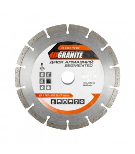 Kotouč diamantový GRANITE SEGMENTED 180*2, 4 mm 22-24% 8600 ot./min 9-00-180